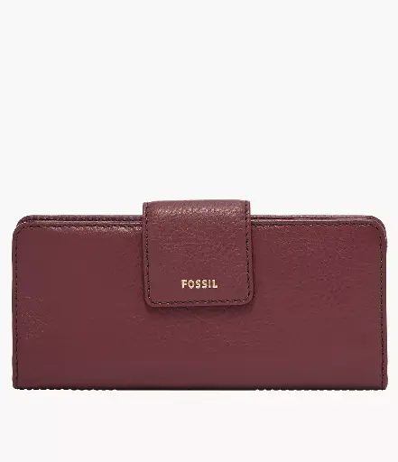 FOSSIL BILLETERA DE CUERO COLOR VINO