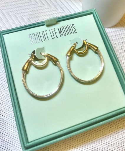 ARGOLLAS PLATEADAS CON DORADO  ROBERT LEE MORRIS 