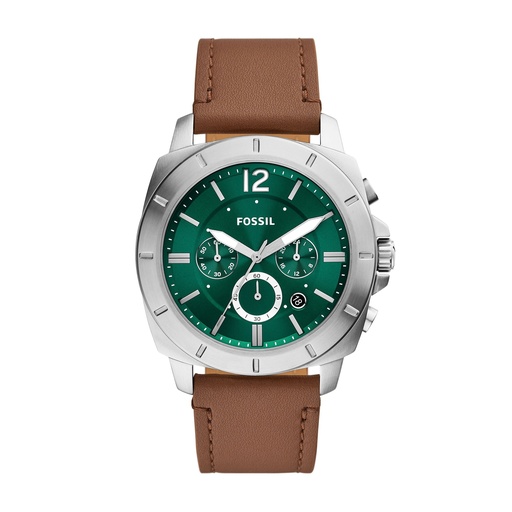 RELOJ FOSSIL PLATEADO CUERO PARA CABALLERO