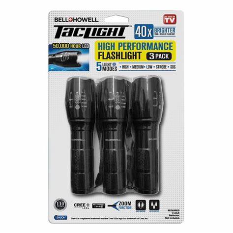 [3 PIEZAS] BELL HOWELL SET LINTERNAS 