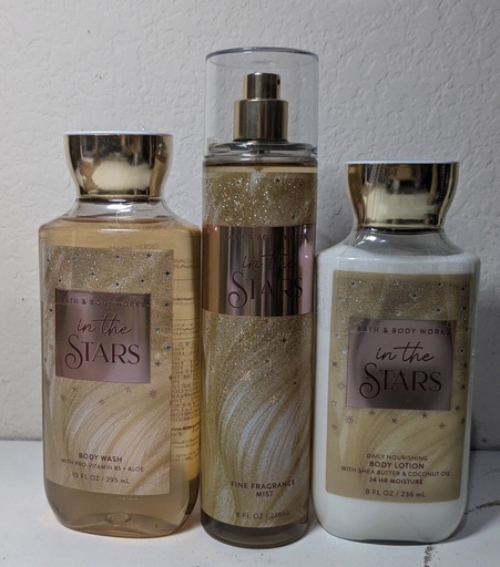 Bath & Body Works in the Stars Lotion, Body Mist and Body Wash (3 Full Size Set)