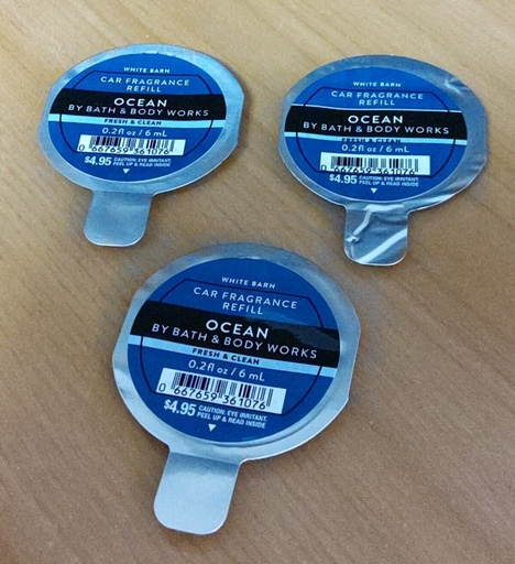 Bath & Body Works OCEAN Car Fragrance Refills (lot of 3) NEW
